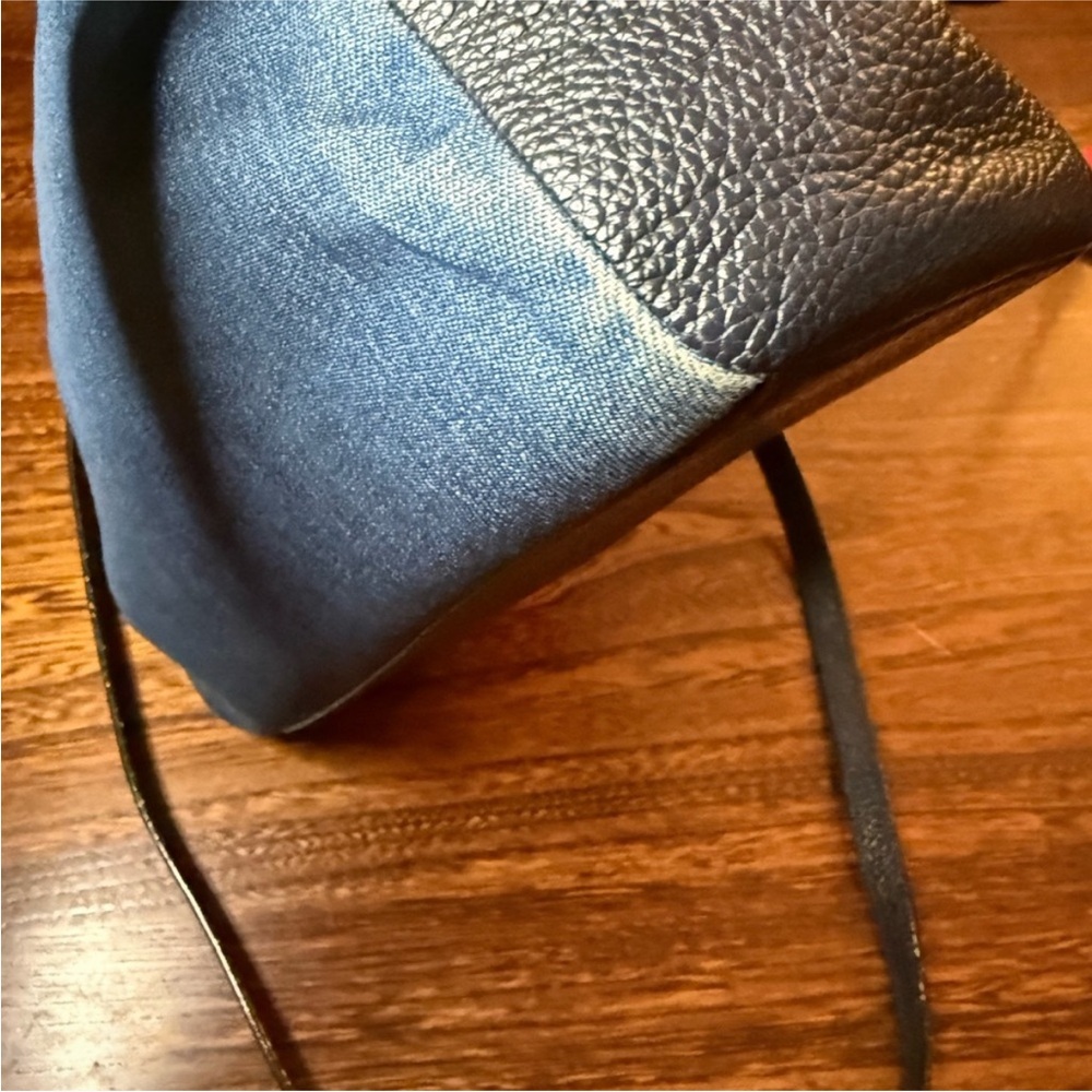 Coach Kelsey Satchel Denim and Black Leather trim Tote Bag - Picture 11 of 13